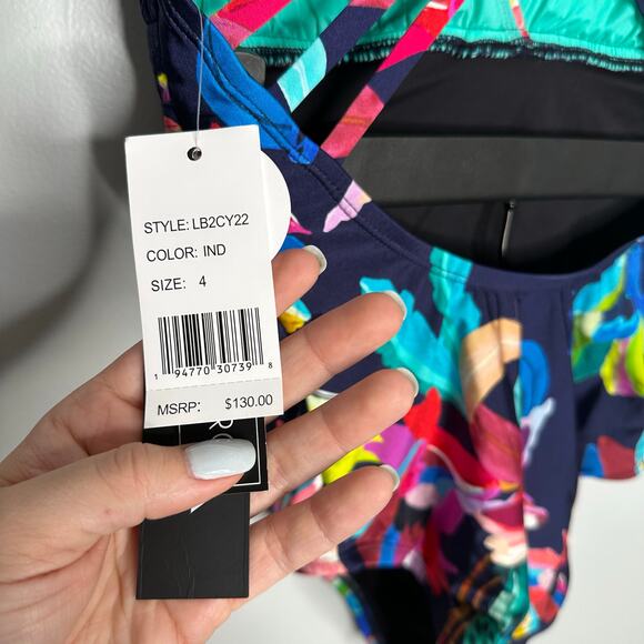 La Blanca Women’s By The Sea One-Piece Multi-Strap Cross Back Suit Size 4 NWT - Picture 7 of 11